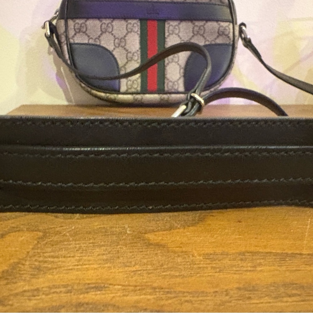 GG Supreme Monogram Web Small Shoulder Bag Black
